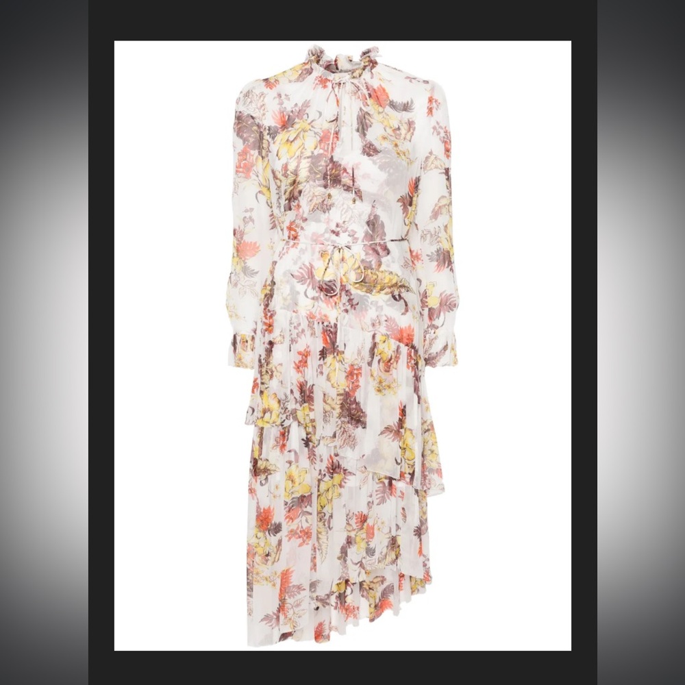 Zimmerman Matchmaker Tiered Midi Dress Size 3